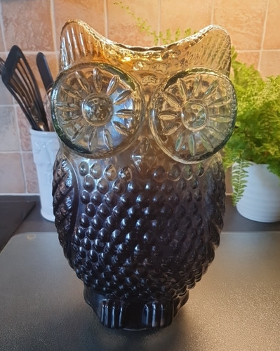 Large glass owl - large,