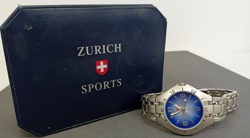 Zurich sports wristwatch - wristwatch, blue