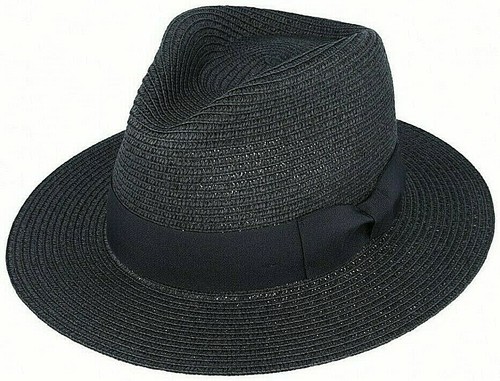 Mens straw fedora - fedora, hat