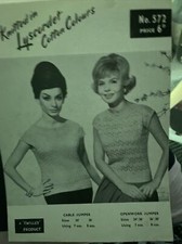 Twilleys  2 Women's   Jumpers Knitting Pattern 572  Retro Lyscordet Cotton