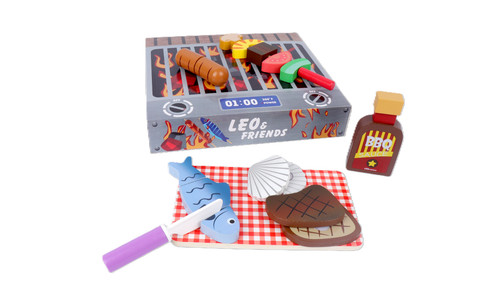 Bbq grill wooden toy activity - bbq,