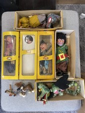 Pelham Puppets Vintage Marionette Assorted Inc Boxed Wolf, Giant, Dragon Joblot