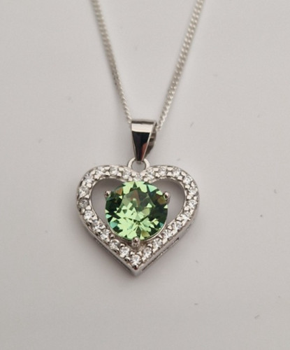 925 silver swarovski peridot - 925,