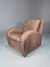 Vintage Danish MoLoungdern Art Deco Club Chair in Thick Mottled Hide EB9909 MNOR