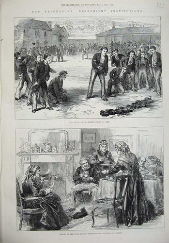 Old antique print - print, royal