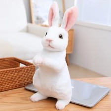 Rabbit Plush Toy Lifelike Simulation Long Ears Rabbit Animal Stuffed Easter Gift