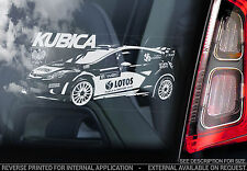 Robert Kubica - Car Window Sticker - Ford Fiesta Rally WRC Polska Poland - NEW