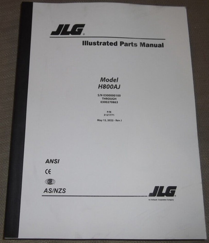 Jlg h800aj aerial - h800aj, boom