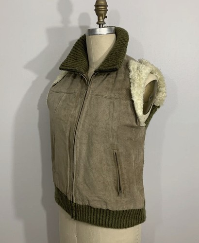 Vintage vest jacket - vintage, leather