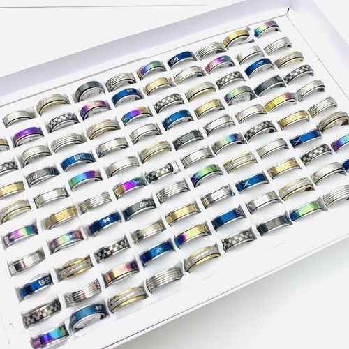 50pcs spinner rings stainless - spinner,