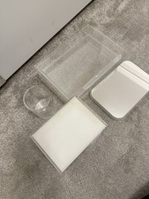 muji makeup plastic storages with mirrors