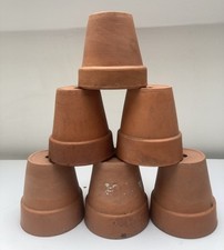Vintage Terracotta Plant Pots Circa 1930-1950 Set of 6 pots Size 4”