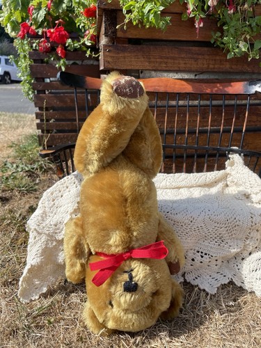 Old antique teddy bear topsy - old,