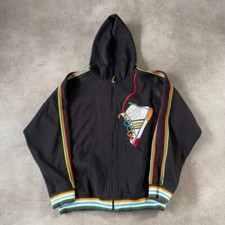 Coogi Hoodie Mens Large High Tops Vintage Y2K Hip Hop Sweatshirt, Black