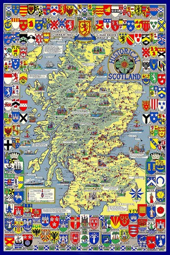 Historical map scotland - historical, of
