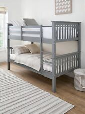 Novara Bunk Bed Grey Durable Space-Saving Bedroom Furniture for Kids