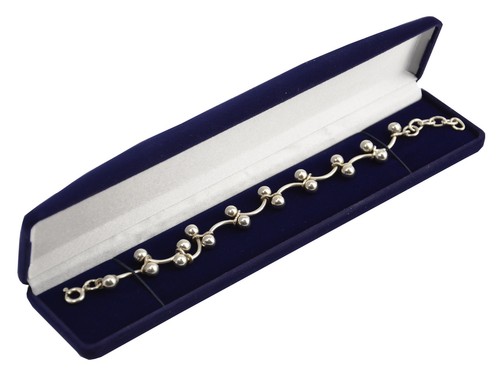 Blue velvet bracelet watch - blue,