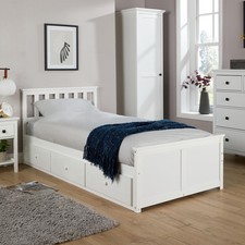Single 3ft Pine Wooden Bed