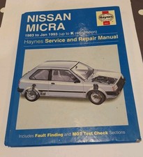 Haynes Nissan Micra 1983 to Jan 1993 Service Repair Manual, Colin Brown, Used