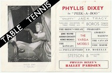 1948 Birmingham Hippodrome Theatre variety FLYER Phyllis Dixey Table Tennis