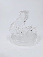 RCR Lead Crystal Cat And