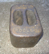 Antique pooley weight cast - pooley,