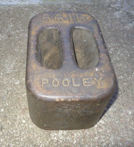 Antique pooley weight cast - pooley,