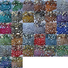 2mm 3mm 4mm 5mm 6mm Crystal Flat Back Nail Art Face Festival Rhinestones Gems UK
