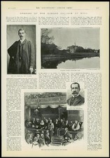 1893 Antique Print-YORKSHIRE Hull Hymers College Gore Woodhouse Headmaster (294)