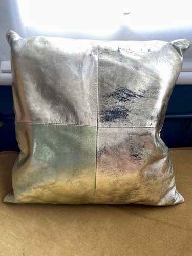 Gold distressed leather - gold,