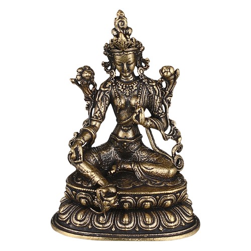 Retro tara buddha - statue, brass