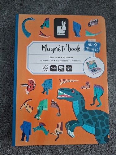 Janod magnetic dinosaur book - dinosaur,