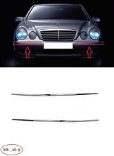 FOR MB E-CLASS W210 1999-2002 FRONT BUMPER CHROME MOULDING TRIMS PAIR LEFT+RIGHT