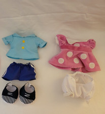 5 X TEDDY DOLLS CLOTHES MINNIE MOUSE BOY SET BLANKET
