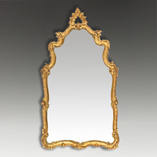 ROCOCO REVIVAL LARGE VENETIAN GILDED MIRROR-VERY DECORATIVE - 128cm x 74cm