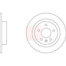 2x Brake Discs Solid For