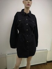 Pretty Little Thing Sinched Waist long sleeve denim dress 