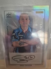 Phil Taylor 1/1 Autograph Panini 2025 PDC Card