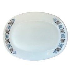 Vintage Retro Pyrex Chelsea Oval Steak Dinner Plate 1970s 30.5 x 23cm (9" x 12")