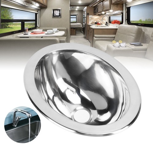Stainless steel oval sink - steel,