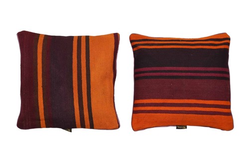 Handwoven stripe kilim cushion - handwoven,