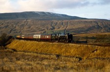 Original 35mm Rail Slide: MAINLINE STEAM: 71000 DOG: RIBBLEHEAD: S & C: 1995