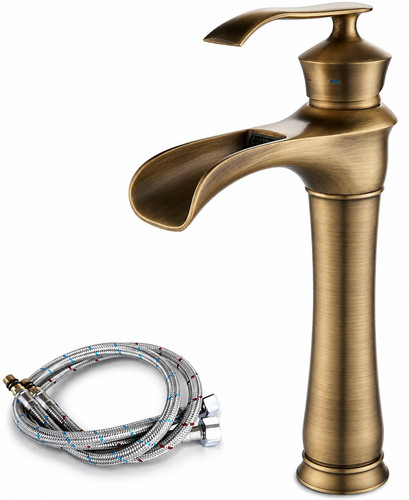 Antique brass waterfall - waterfall, basin