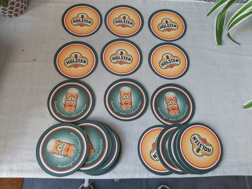 Old beer mats joblot holsten - beer,