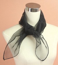 50s Black NECK SCARF, HEN NIGHT OUTxSOFT TIE LITTLE FANCY DRESS ACCESSORY GIFT