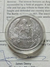 2017 WWI Centenary Gibraltar Proof Crown Coin "Lest We Forget" With COA