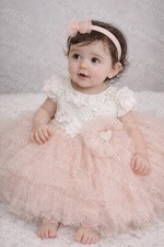 Peach Girls Baby Frilly