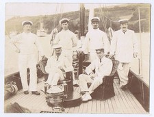 Crew of the Australian Yacht 'Canopus' Antique Photograph c1912