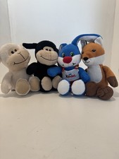 Kinder Chocolate Plush Soft Toy Bundle Monkey Rabbit Fox And Sheep 