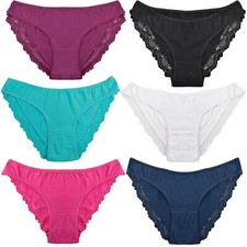 A2Z Ladies Lace Brazilian Briefs Underwear Pack Of 5 Adjustable Waist Shorts
